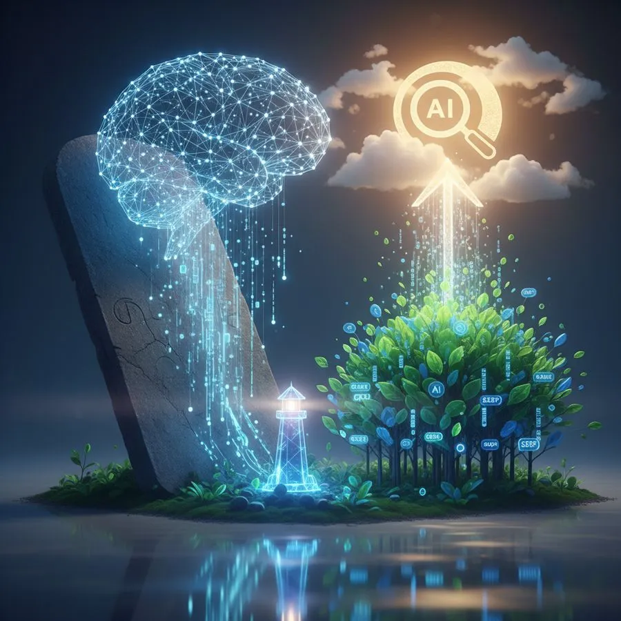 Illustration for the article: Creating SEO content with AI: best practices