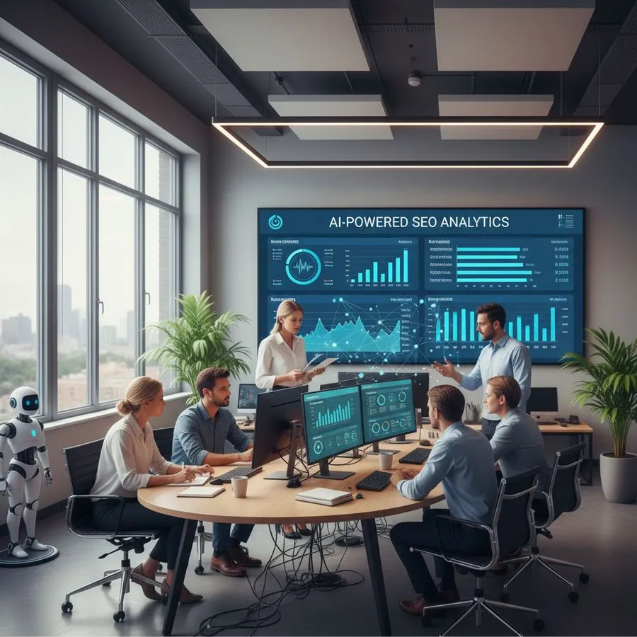 Illustration for the article: Using AI to monitor and improve SEO performance