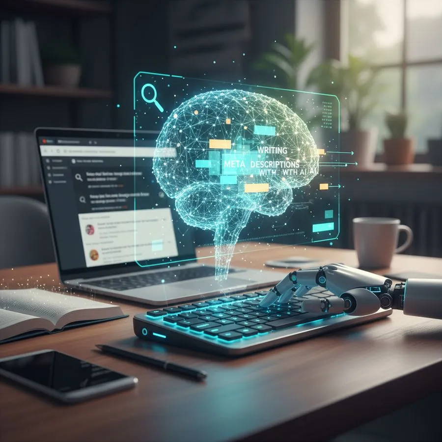 Illustration for the article: Creating SEO content with AI: best practices