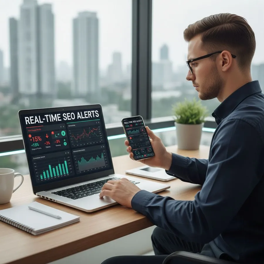 Illustration for the article: Using AI to monitor and improve SEO performance