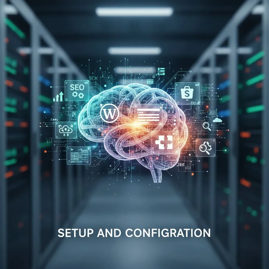 Illustration for the article: Integrating AI SEO tools with popular CMS platforms